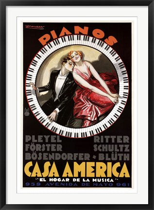 Framed Casa America by Achille Mauzan | 38 x 26 1/4