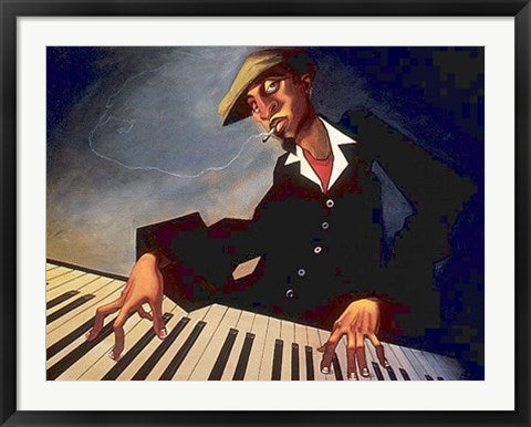 Framed Piano Man II by Justin Bua | 26 x 34