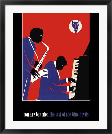 Framed Art The Last of the Blue Devils by Romare Bearden | 30 x 24