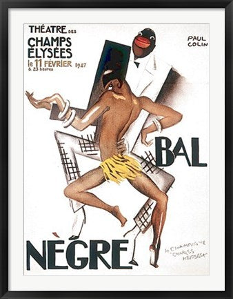 Framed Bal Negre by Paul Colin | 37 3/4 x 27 1/2