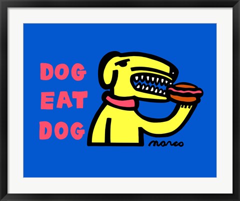 Framed Dog Eat Dog by Peter Marco | 24 x 30