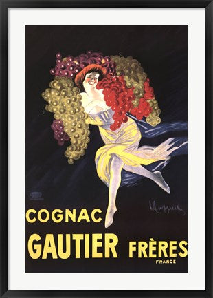 Framed Cognac Gautier Freres 36 x 24