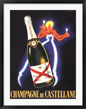 Framed Champagne de Castellane by Robert Falcucci | 32 1/8 x 24 1/8