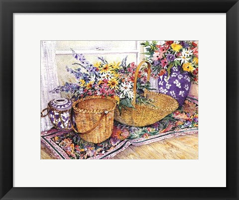 Framed Wicker Splendor by Joy Waldman | 11 x 14
