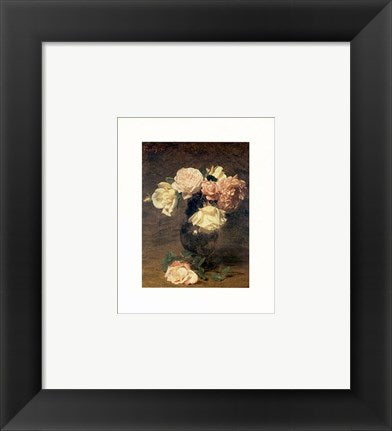 Framed Art Roses Blanches et Roses by Henri Fantin-Latour | 7 x 5