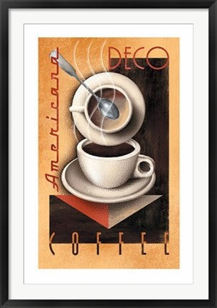 Framed Americana Deco Coffee by Michael Kungl | 39 1/2 x 26