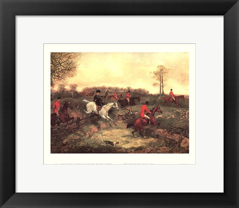 Framed Art Breaking Cover by Henry Alken | 8 x 11