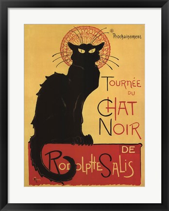Framed Chat Noir by Theophile Alexandre Steinlen | 24 x 18