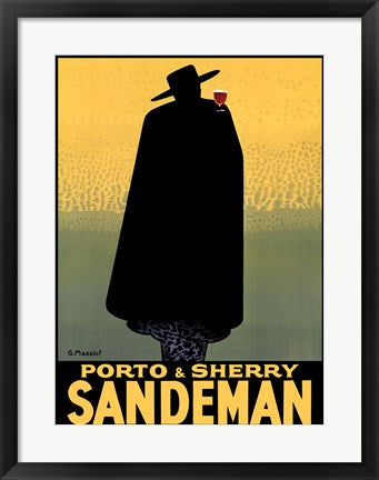Framed Sandeman by Georges Massiot | 24 x 17 3/4