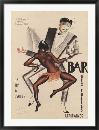 Framed Bar des Folies 34 3/4 x 25 1/4