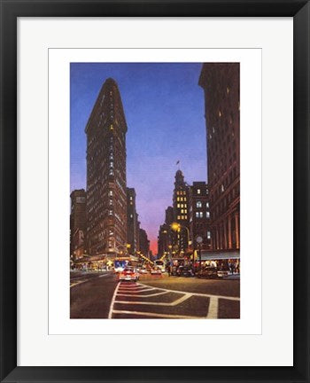 Framed Flatiron at Dusk by Garin Baker | 19 3/4 x 15 3/4