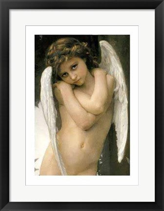 Framed Cupidon by William-Adolphe Bouguereau | 19 3/4 x 15 3/4