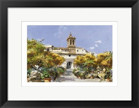 Framed Art On The Patio by Garcia y Rodriguez | 11 3/4 x 15 3/4