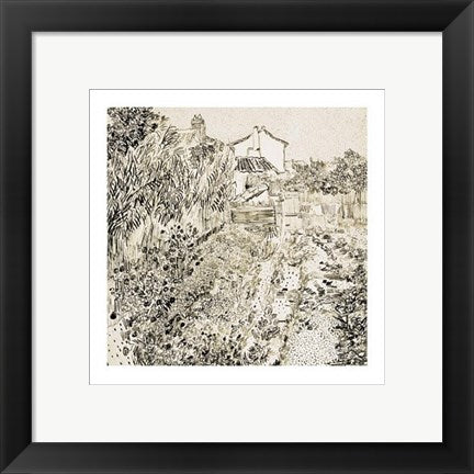 Framed Art Jardin de Fleurs by Vincent van Gogh | 11 3/4 x 11 3/4