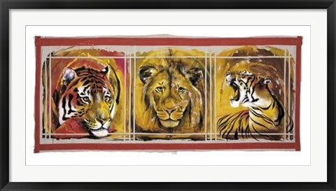 Framed Felines by Rolf Knie | 39 1/2 x 19 3/4