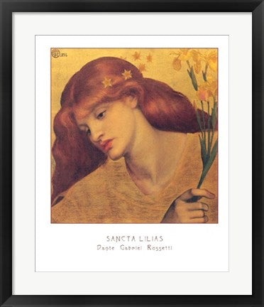 Framed Sancta Lilias by Dante Gabriel Rossetti | 23 1/2 x 19 5/8