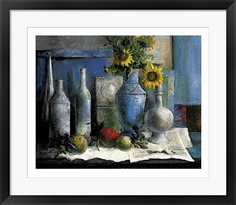 Framed Nature Morte a la Pendule by Guy Cambier | 19 5/8 x 23 1/2