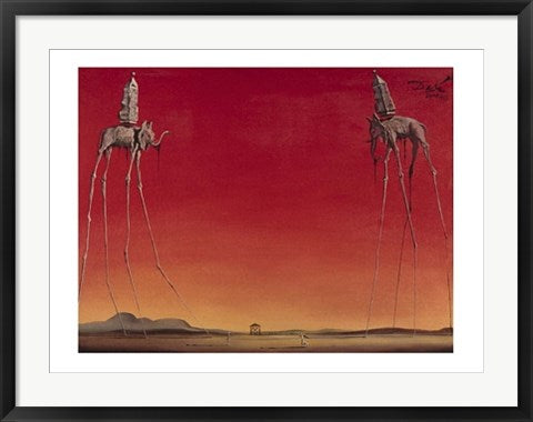 Framed Les Elephants by Salvador Dali | 23 1/2 x 31 1/2