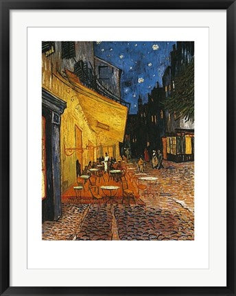 Framed Terrasse de Cafe la Nuit by Vincent van Gogh | 31 1/2 x 23 1/2 Art ...