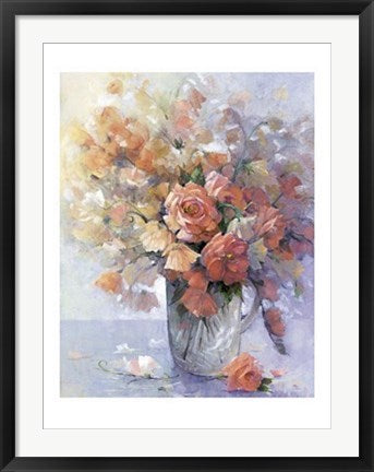 Framed Jug of Pink Roses by Peter McGowan | 31 1/2 x 23 1/2