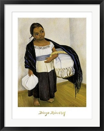 Framed Nino con Cestp by Diego Rivera | 31 1/2 x 23 1/2