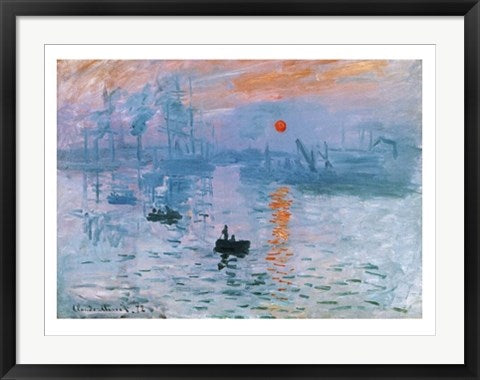 Framed Impression: Soleil Levant by Claude Monet | 23 1/2 x 31 1/2