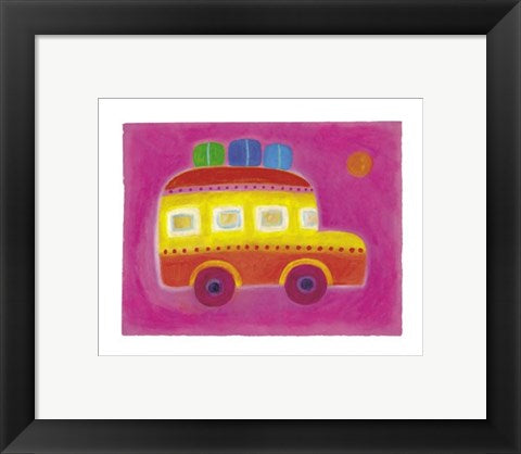 Framed Art Bus by Janie Coath | 9 1/2 x 11 3/4