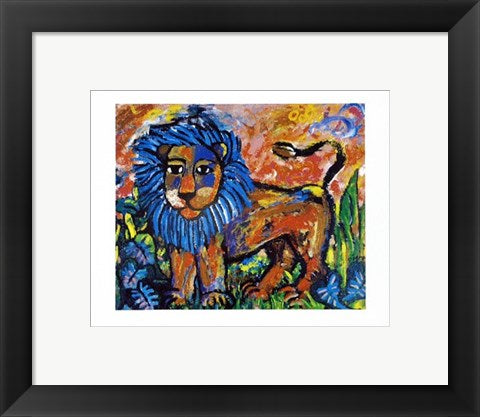 Framed Art Emma’s Lion by Christian Pierre | 9 ½ x 11 ¾