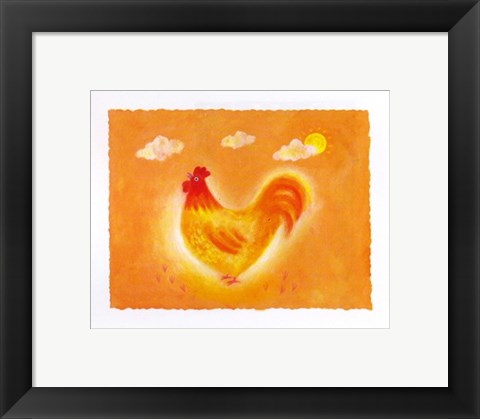 Framed Art Chicken by Janie Coath | 9 1/2 x 11 3/4