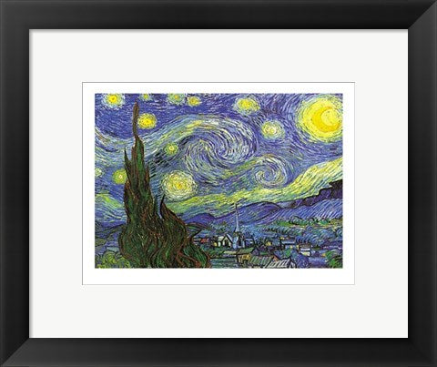 Framed Art Nuit Etoilee a St. Remy by Vincent van Gogh | 9 1/2 x 11 3/4