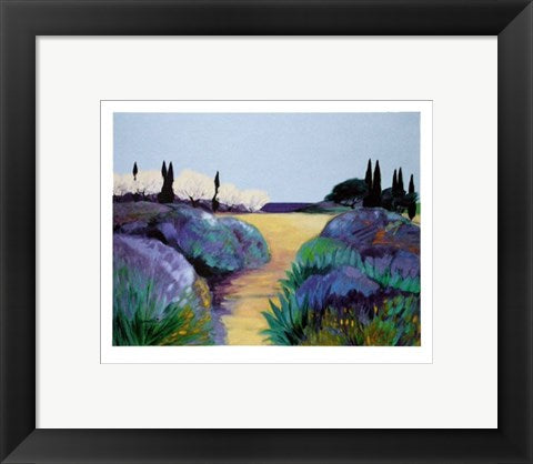 Framed Art Jardins Bord de Mer by Claude Hemeret | 9 1/2 x 11 3/4