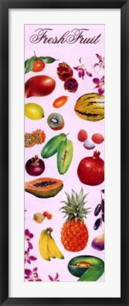 Framed Fresh Fruit by Kim Sanda | 36 x 11 ¾