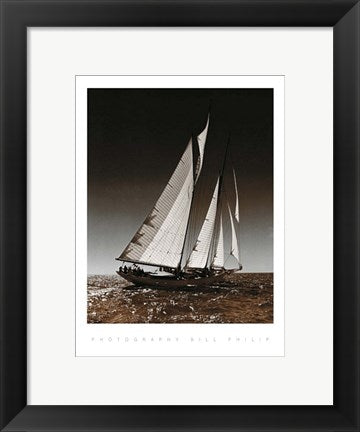 Framed Art Sailing at Cowes I by Bill Philip | 11 3/4 x 9 1/2