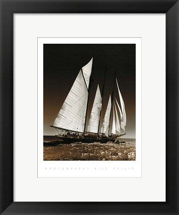 Framed Art Sailing at Cowes II by Bill Philip | 11 3/4 x 9 1/2