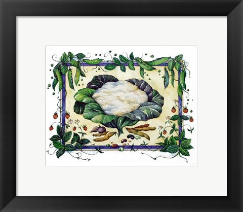 Framed Art Cauliflower by Monika Broeske | 9 1/2 x 11 3/4