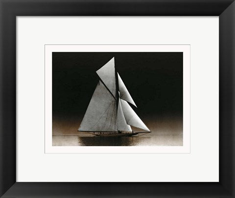 Framed Art Yacht Reliance at Full Sail, 1903 by Photography Collection