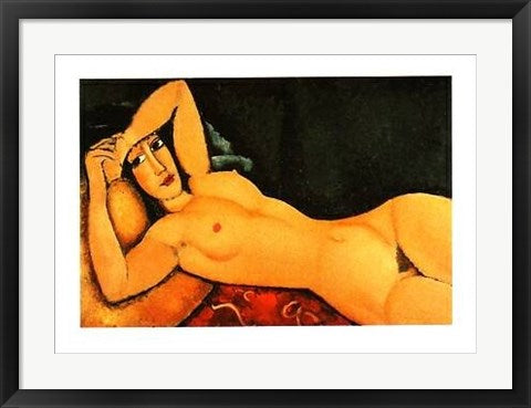 Framed Nu Allonge by Amedeo Modigliani | 19 3/4 x 27 1/2