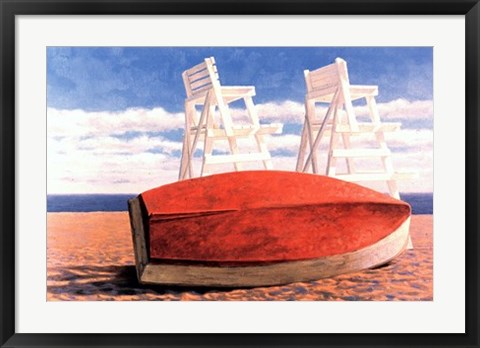 Framed Short Beach Lookout by Joseph Reboli | 24 7/8 x 38