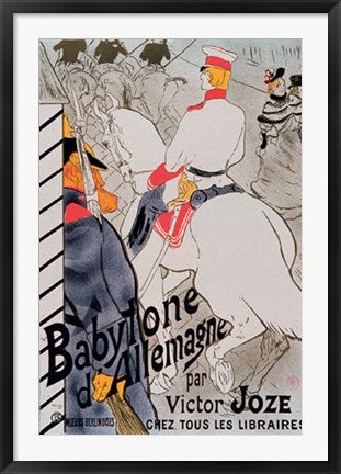 Framed Babylone d'Allemagne by Henri de Toulouse-Lautrec | 36 1/2 x 24 5/8...