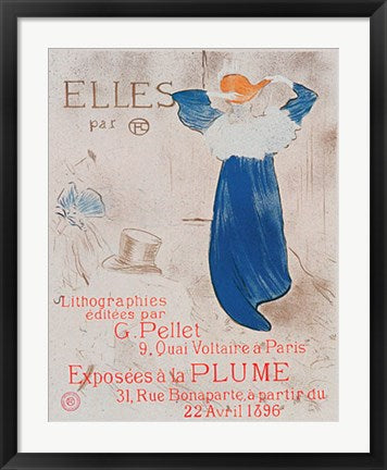 Framed Elles by Henri de Toulouse-Lautrec | 28 3/4 x 21 1/2