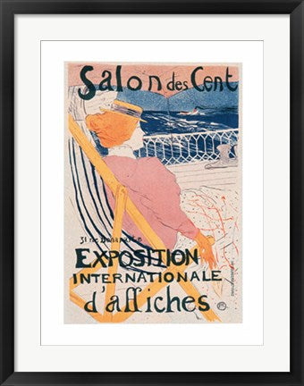 Framed Salon des Cent by Henri de Toulouse-Lautrec | 27 3/4 x 20 1/4 Art P...
