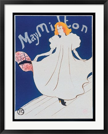Framed May Milton by Henri de Toulouse-Lautrec | 31 3/4 x 24