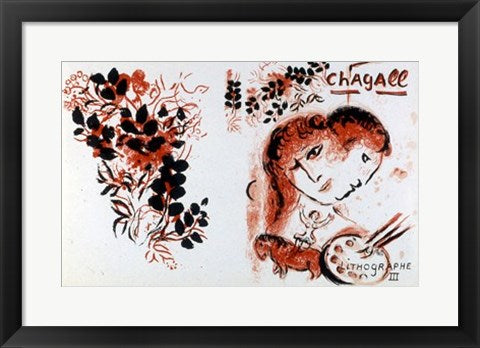 Framed Lithographe III by Marc Chagall | 13 5/8 x 20 3/8