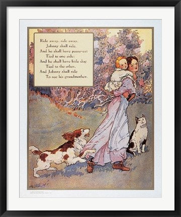 Framed Johnny Shall Ride by Mother Goose Collection | 33 1/2 x 27