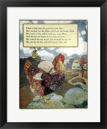 Framed Prettiest Hen by Mother Goose Collection | 17 x 13
