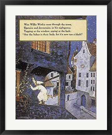 Framed Wee Willie Winkie by Mother Goose Collection | 26 1/2 x 18 3/4 Art ...