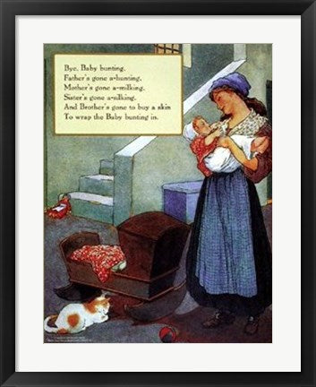 Framed Baby Bunting by Mother Goose Collection | 26 1/2 x 18 3/4