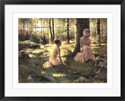 Framed Under the Birches by Albert Edelfelt | 21 ½ x 28 3/8