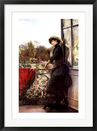 Framed On the Terrace by Julius Stewart | 28 x 18