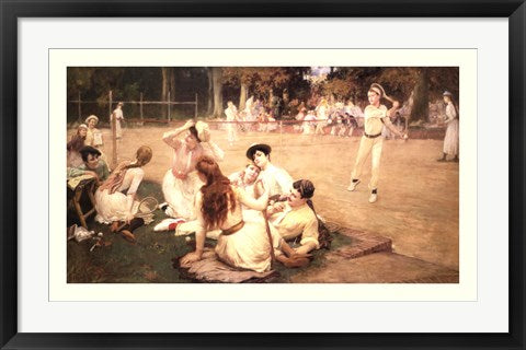 Framed Lawn Tennis Club by Frederick Arthur Bridgman | 16 x 28